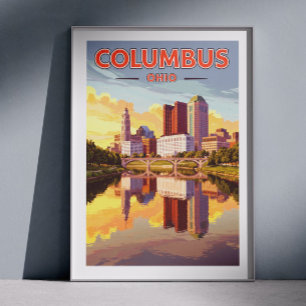 Poster Vintage Columbus Ohio