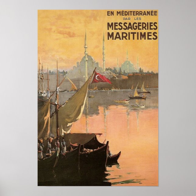 Poster Vintage Constantinpla Viagem Advertisement (Frente)