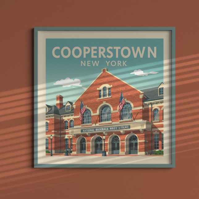 Poster Vintage Cooperstown New York (Criador carregado)