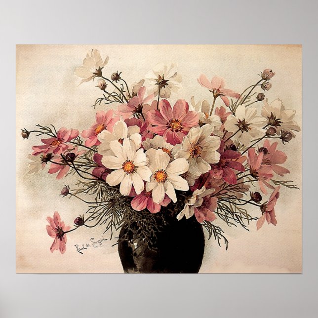 Poster Vintage Cosmos Bouquet (Frente)