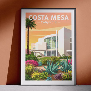 Poster Vintage Costa Mesa Califórnia