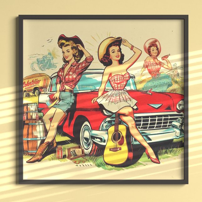 Poster Vintage Country Girls (Criador carregado)