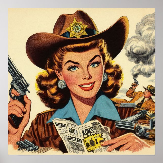 Poster Vintage Country Pulp Girl (Frente)