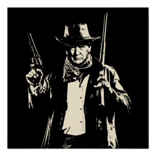 Pôster Vintage Cowboy Trump Pronto para Chutar Alguns Dem