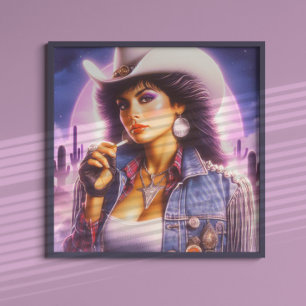Poster Vintage Cowgirl