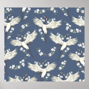 Poster Vintage Crane: Prato Voador