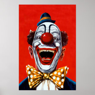Poster Vintage Creepy Clown