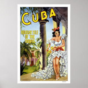 Pôster Vintage Cuba Dancer Viagem