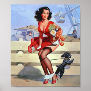 Poster vintage da construção