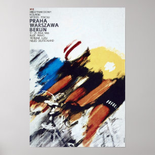 Poster Vintage da propaganda da bicicleta