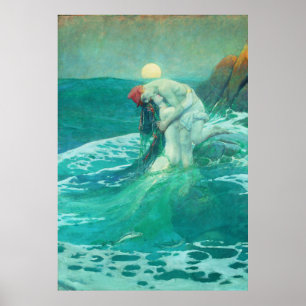 Poster vintage da sereia