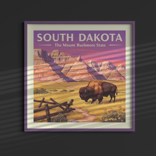 Poster Vintage Dakota do Sul (Criador carregado)