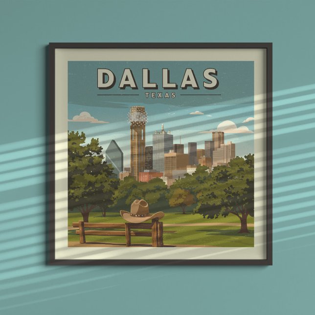 Poster Vintage Dallas Texas (Criador carregado)