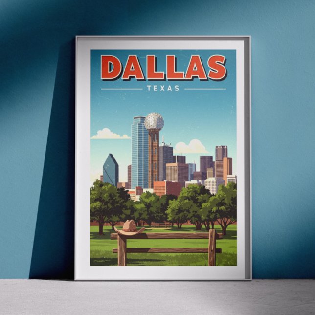 Poster Vintage Dallas Texas (Criador carregado)