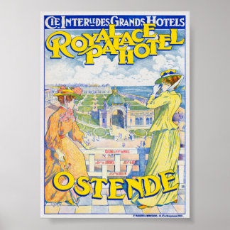 Poster vintage Dampfschiffahrt Zürichsee 1900