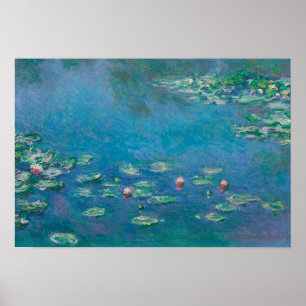 Poster vintage das Lillies de Água do Monet