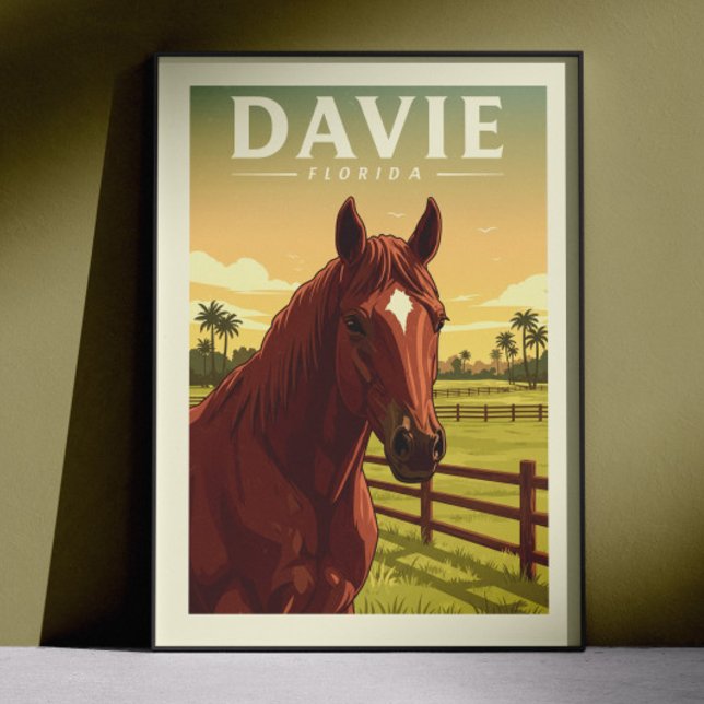 Poster Vintage Davie Florida (Criador carregado)