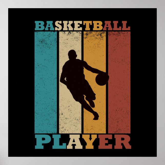 Poster vintage de basquete (Frente)
