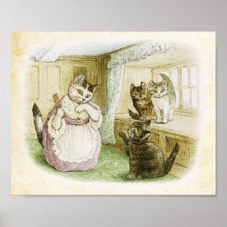 Poster vintage de gatos