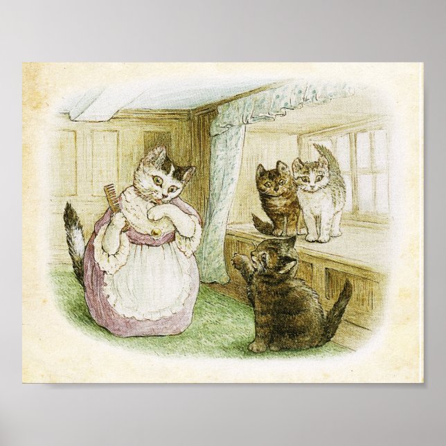 Poster vintage de gatos (Frente)