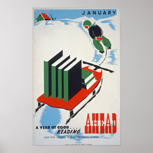 Poster vintage de janeiro (Frente)
