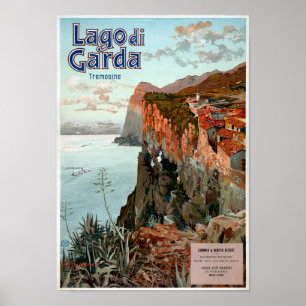 Poster vintage de Lago di Garda Lago Garda
