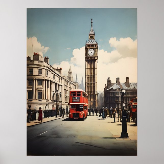 Poster vintage de Londres (Frente)