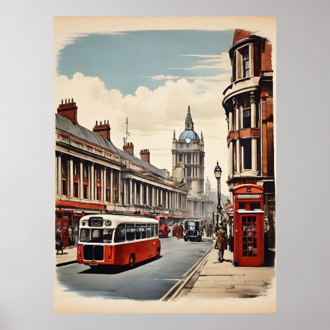 Poster vintage de Londres (Frente)