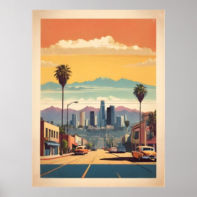 Poster vintage de Los Angeles (Frente)