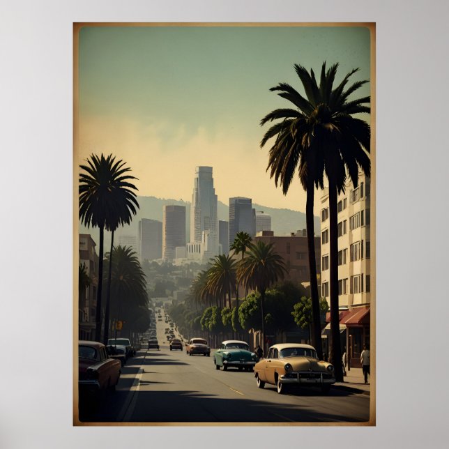 Poster vintage de Los Angeles (Frente)