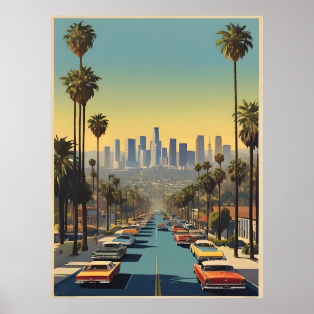 Poster vintage de Los Angeles (Frente)