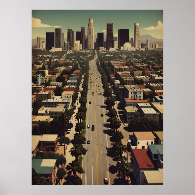 Poster vintage de Los Angeles (Frente)