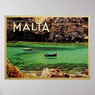 Pôster Vintage de Malta