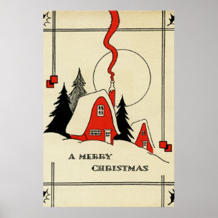 Poster vintage de Natal