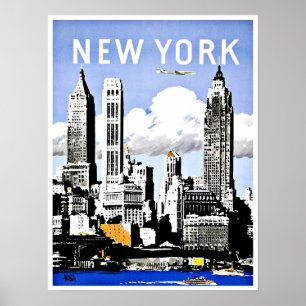 Poster Vintage de New York América do viagem