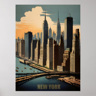 Poster vintage de Nova Iorque
