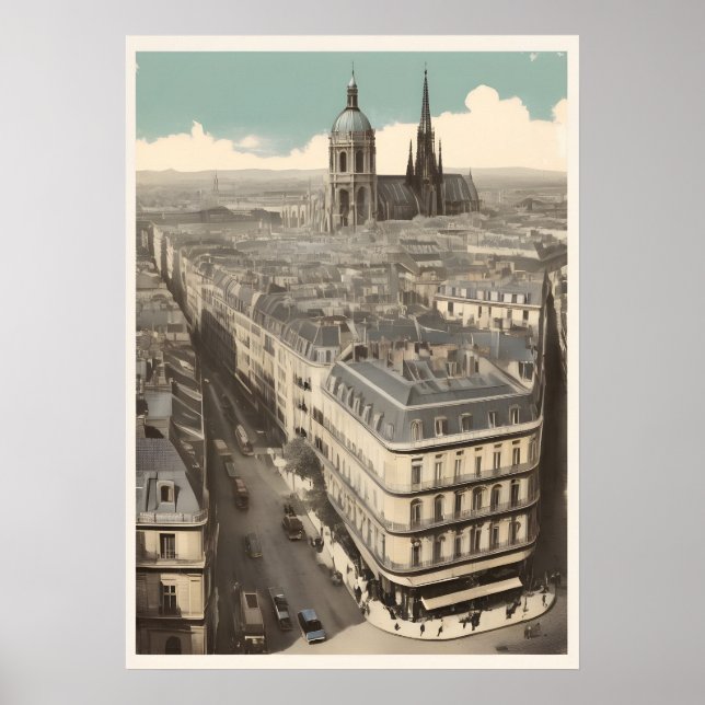 Poster vintage de Paris (Frente)