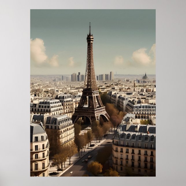 Poster vintage de Paris (Frente)