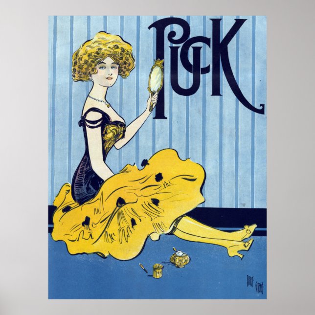 Poster vintage de Puck, uma mulher bonita (Frente)