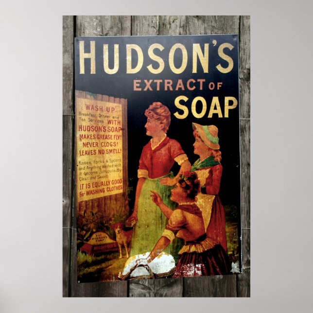 Poster vintage de Soap do Hudson (Frente)