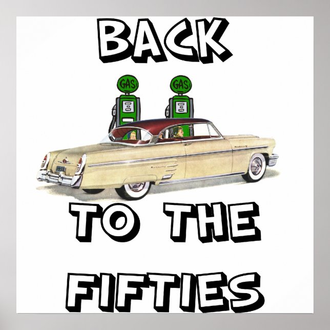 Poster vintage De Volta Para Os Anos 501 (Frente)