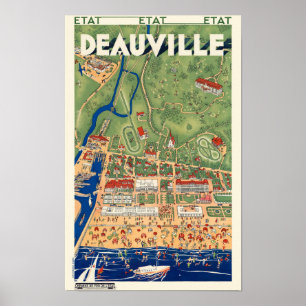 Poster vintage Deauville France 1931
