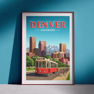 Poster Vintage Denver Colorado