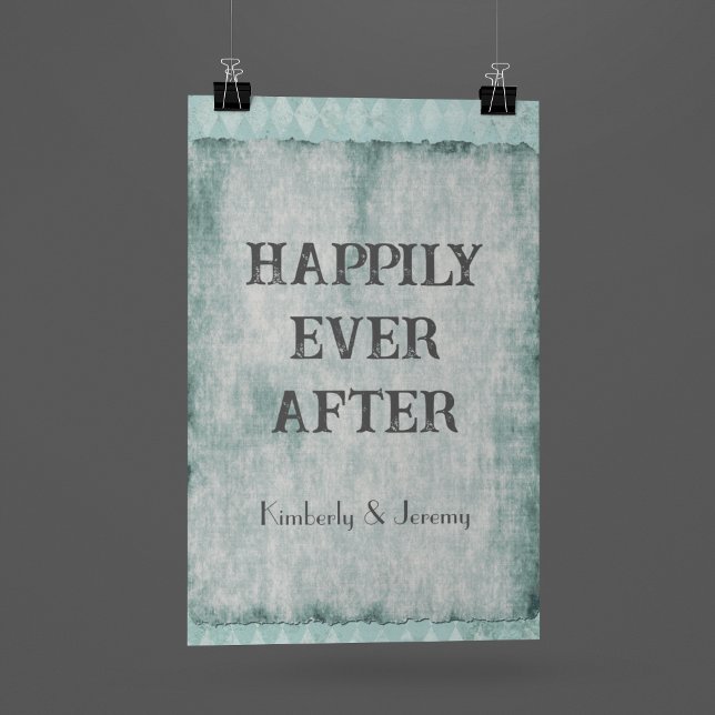 Poster Vintage & Desbotado Verde Adicione o Seu  (Criador carregado)