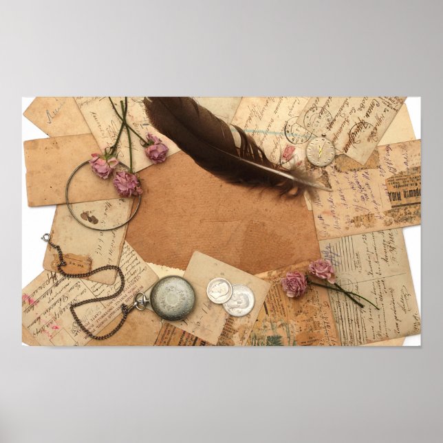 Pôster Vintage Desk (Frente)