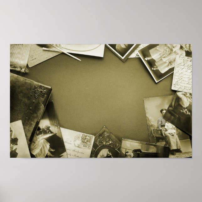 Pôster Vintage Desk (Frente)