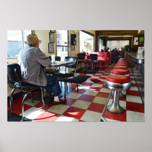 Poster Vintage Diner Interior