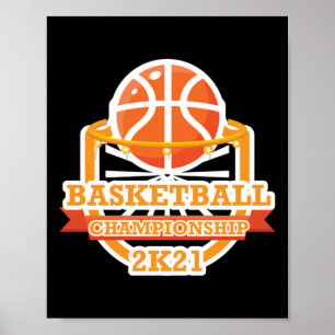Poster Vintage do Campeonato de Basquete