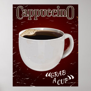 poster vintage do cappuccino