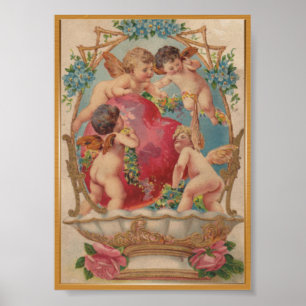 Poster vintage do Cupido do amor